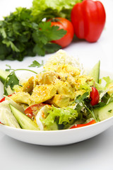 Chicken salad with curry