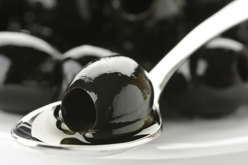 Black olives close-up