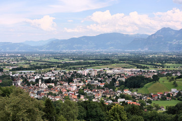 Fototapeta na wymiar Switzerland - St. Gallen canton, view of Altstatten