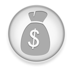 Obraz premium White Button / Icon 