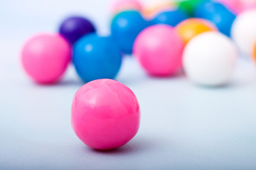 Colorful gum balls