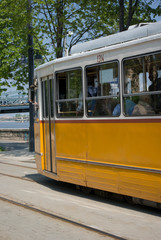 Fototapeta na wymiar yellow tram