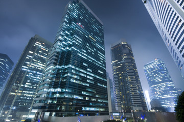 Modern skyscraper building on Hong Kong Island.