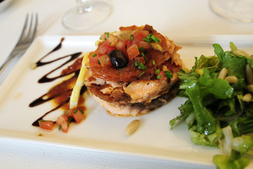 Entrée au saumon grillé