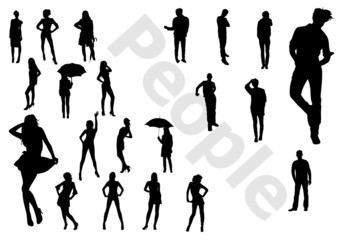 Silhouette people