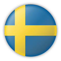 Round Pin Flag of Sweden