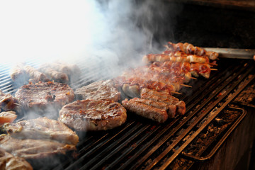 Traditional barbecue in Turkey,Greece,Bosnia,Bulgaria