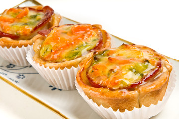 Vegetables Quiche in tray