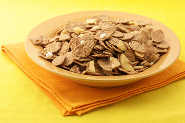 Muesli in plate