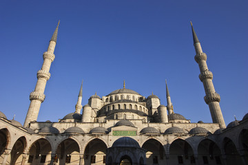 Fototapeta na wymiar Panorama of Blue Mosque in Istanbul