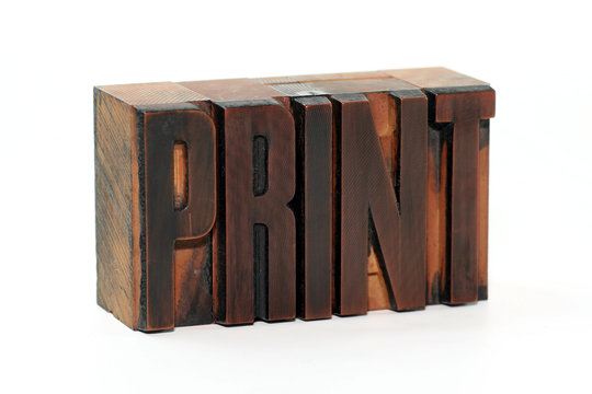 Print - old wooden letterpress type