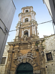 Obraz premium Belltower of St. Benedetto Convent. Conversano. Apulia.