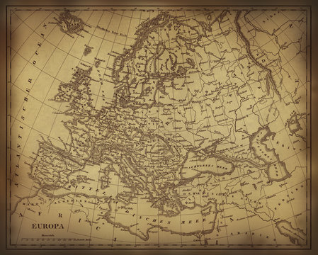 Ancient map of Europe