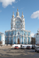 Fototapeta na wymiar Russia, St. Petersburg. Smolny Cathedral