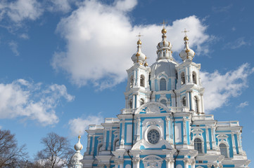 Russia, St. Petersburg. Smolny Cathedral