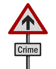 Political issue: 'rise in crime rate' concept. Photo realistic s