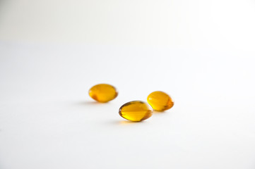 Yellow translucent capsules