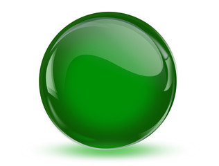ball reflection, 3d green