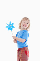 boy with pinwheel