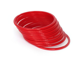 Red glass bracelets