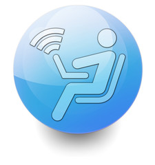 Shiny Orb Button "Wireless Access"