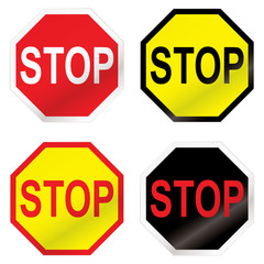 stop road sign variation