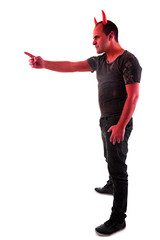 devil pointing