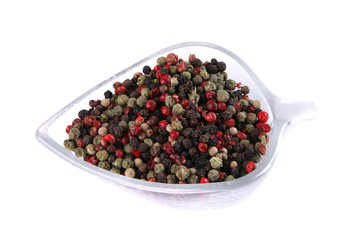 hot colored pepper in glass