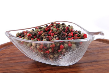 dry pepper over white