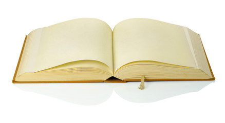 opened old book