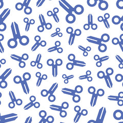 Seamless background with scissors