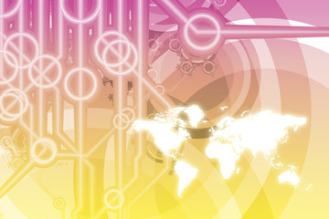 Obraz premium Global Business Technology Abstract