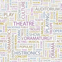 THEATRE. Seamless vector background.