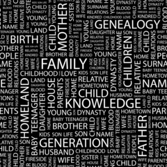 FAMILY. Seamless vector background.