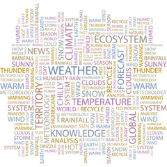 Fototapeta premium WEATHER. Word collage on white background.