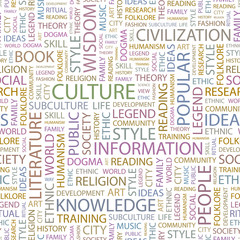 Fototapeta premium CULTURE. Seamless vector background.