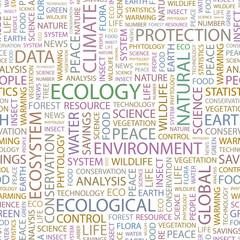 Fototapeta premium ECOLOGY. Seamless vector background.