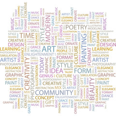 Fototapeta premium ART. Wordcloud vector illustration.