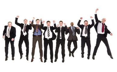 Obraz premium Jumping businessmen