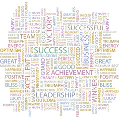 Fototapeta premium SUCCESS. Wordcloud illustration.