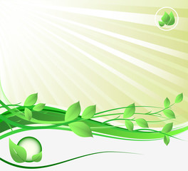 Ecology abstract floral vector design