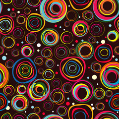 Fototapeta premium Seamless fashionable background from circles