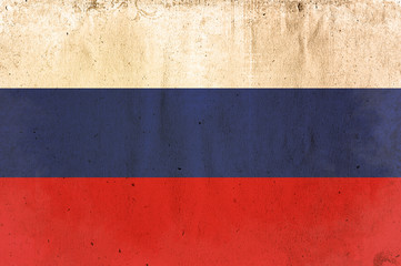 flag of russian - old and worn paper style