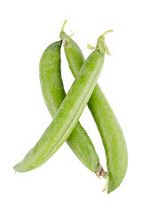 Fresh green peas pods