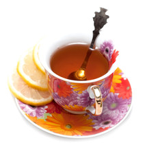 tea with lemon and mint