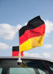 Deutschlandfahne mit Autohalterung