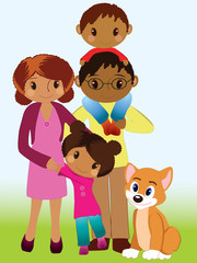 Family portrait vector