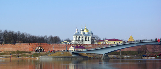 Panorama of Novgorod Kremlin and Volkhov