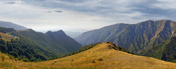 Balkan mountain range panorama - obrazy, fototapety, plakaty