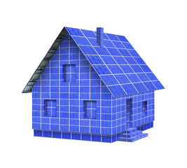 Haus aus Solarzellen